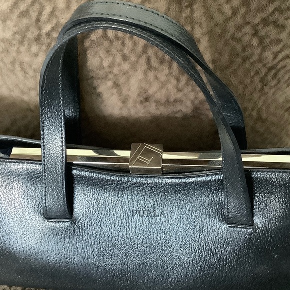 Furla Sleek Black Leather Tote - Picture 5 of 12